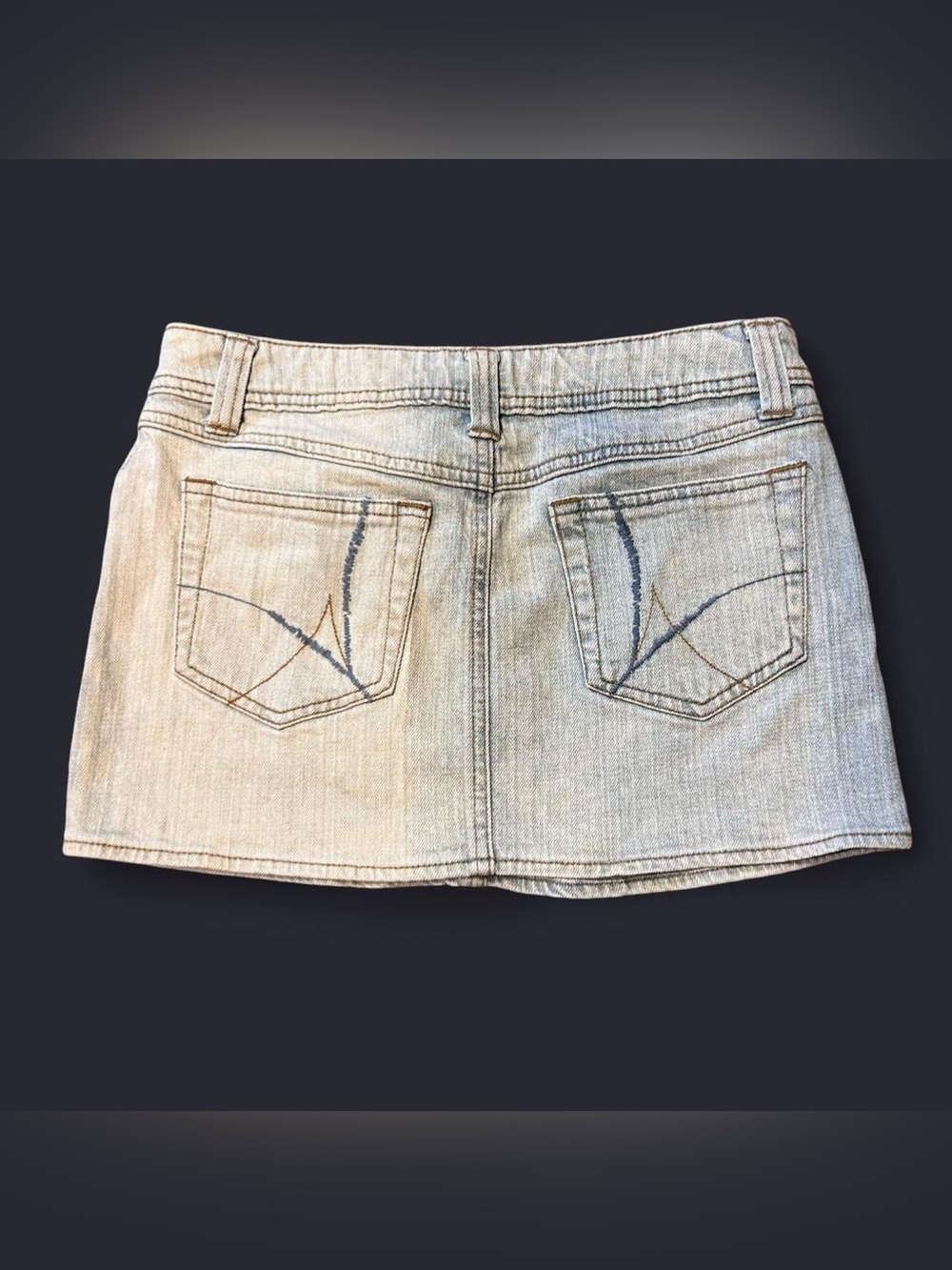 Y2K Denim Embroidered Mini Skirt by Arizona!